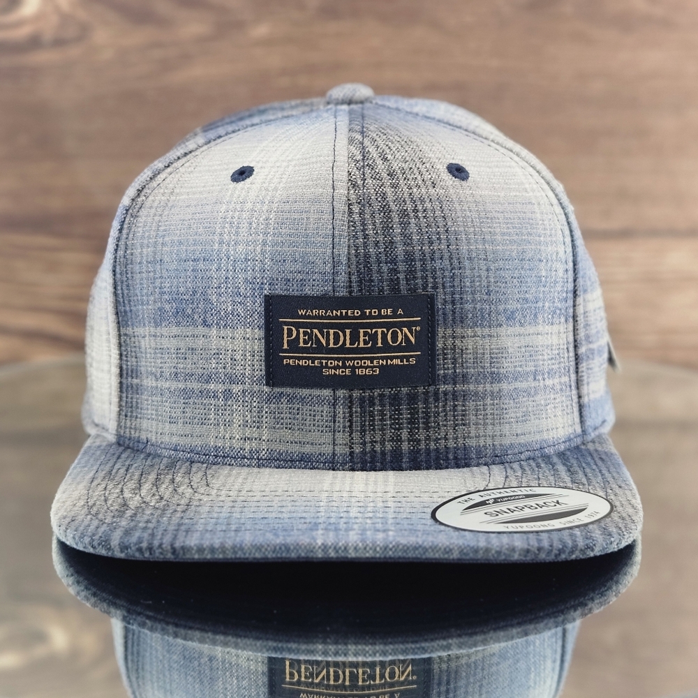 Pendleton Hat Cap Flat Brim Plaid 100% Virgin Wool The Classics Outdoor